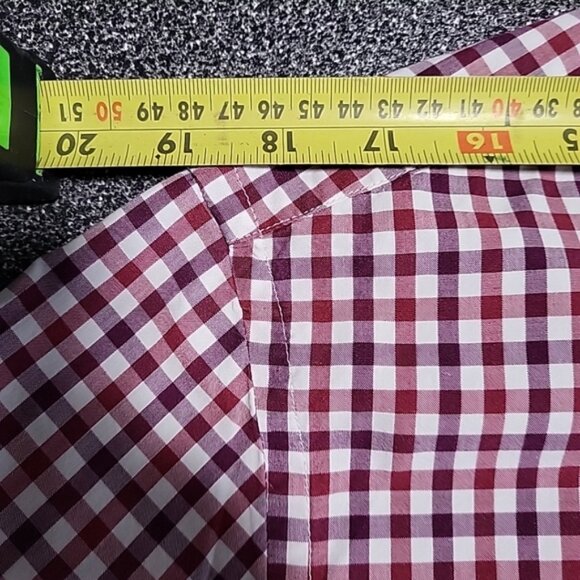 J. Crew Men's Shirt Size L Slim Fit Red Checked Button Up Long Sleeve Preppy - Picture 8 of 11